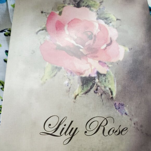 Lily Rose Dress Womens XXL White & Blue Floral Puff Sleeve Short *NWT* - Picture 2 of 9